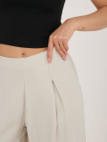 Bež palazzo hlače iz viskoze