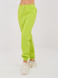 Ženski limetasto zeleni športni joggerji z visokim pasom