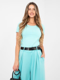 Mint rebrasta bluza s kratkimi rokavi
