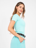 Mint rebrasta bluza s kratkimi rokavi