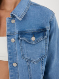 Modra jeans jakna z gumbi