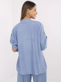 Modra bluzica s 3/4 rokavi