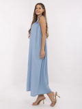 Oversize modra maksi obleka