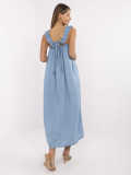 Oversize modra maksi obleka