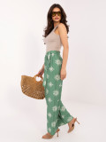Zelene palazzo hlače s pasom