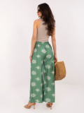 Zelene palazzo hlače s pasom