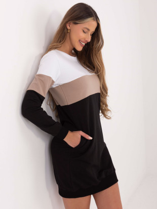 Bela-črna obleka RUE PARIS