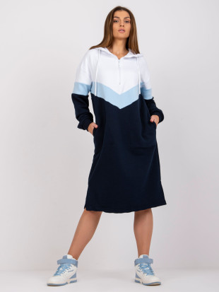 Oversize midi obleka s kapuco