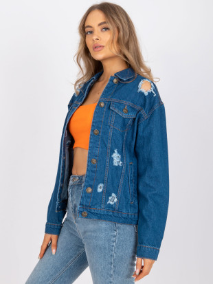 Ženska modra jeans jakna