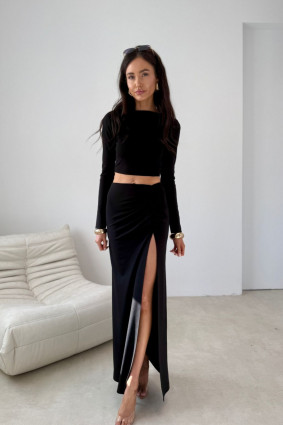 Črna bluza Linnea