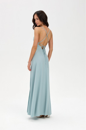 Liviana maxi obleka v mint barvi