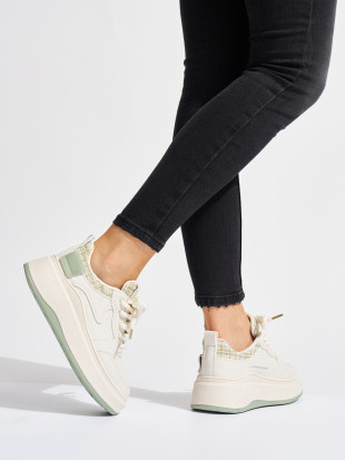 Stilne bež sneakers na debeli podplati