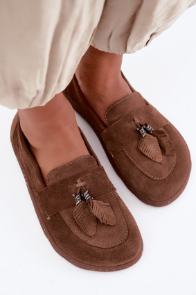 Barefoot mokasin iz naravnega semiša, rjav