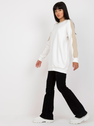 Bela-bežna oversize majica RUE PARIS
