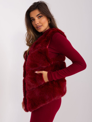 Bordo asimetrična ženska brezrokavnik