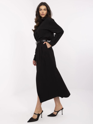 Elegantna midi krila v črni barvi
