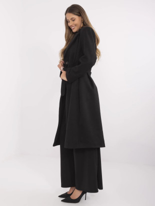 Elegantna črna prehodna bunda