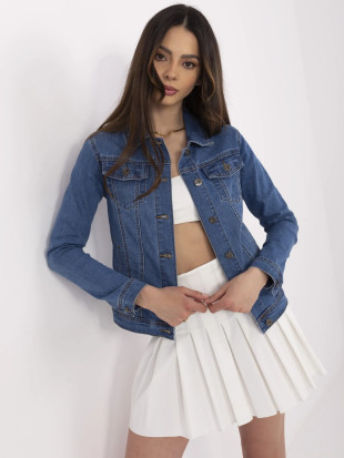 Ženska modra jeans jakna