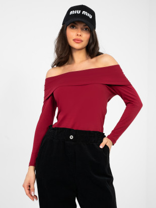 Bordo bluza z odprtimi rameni
