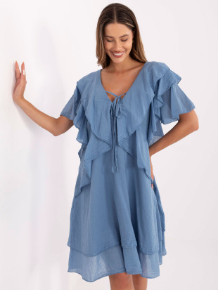Oversize obleka v temno modri barvi