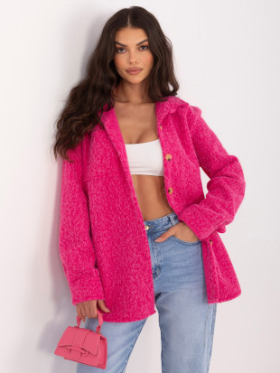 Elegantna fuksija prehodna jakna z ovratnikom