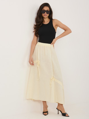 Rumeno midi krilo z zavezovanjem