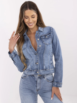 Ženska modra jeans jakna