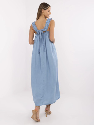 Oversize modra maksi obleka