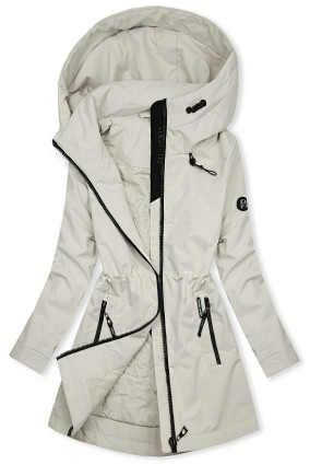 Ženska prehodna parka s kapuco – Ecru